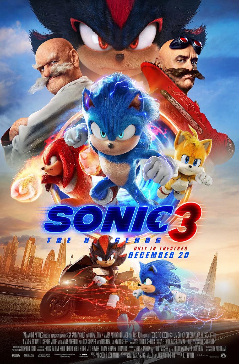 Kirpi Sonic 3 film afişi